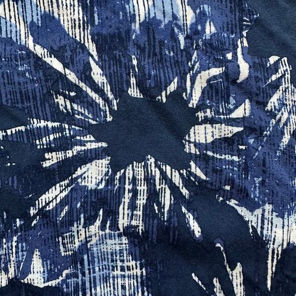 GAP Blue, Floral Print, VNeck, Pocketed, Cuffed Short Sleeve, Shirt Dress- S - Picture 6 of 10